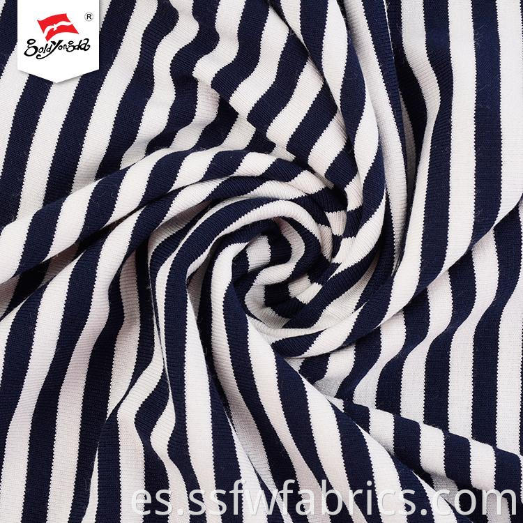 Elegant Black White Stripe Fabric